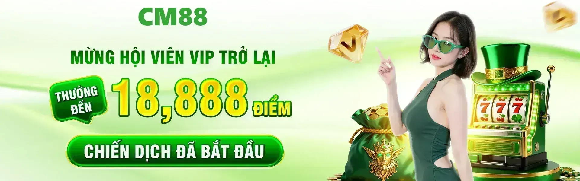Phiên bản 26: CM88 áp dụng chính sách thưởng hấp dẫn lên đến 18,888 điểm dành riêng cho các hội viên VIP trở lại đồng hành trong suốt thời gian triển khai chương trình.